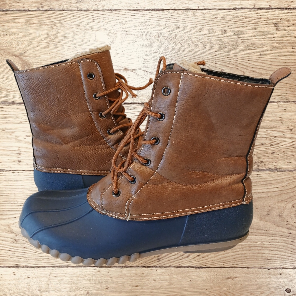 Women's Bear Traps Boots, Size 9M, Waterproof. Brown/Navy - Picture 6 of 8